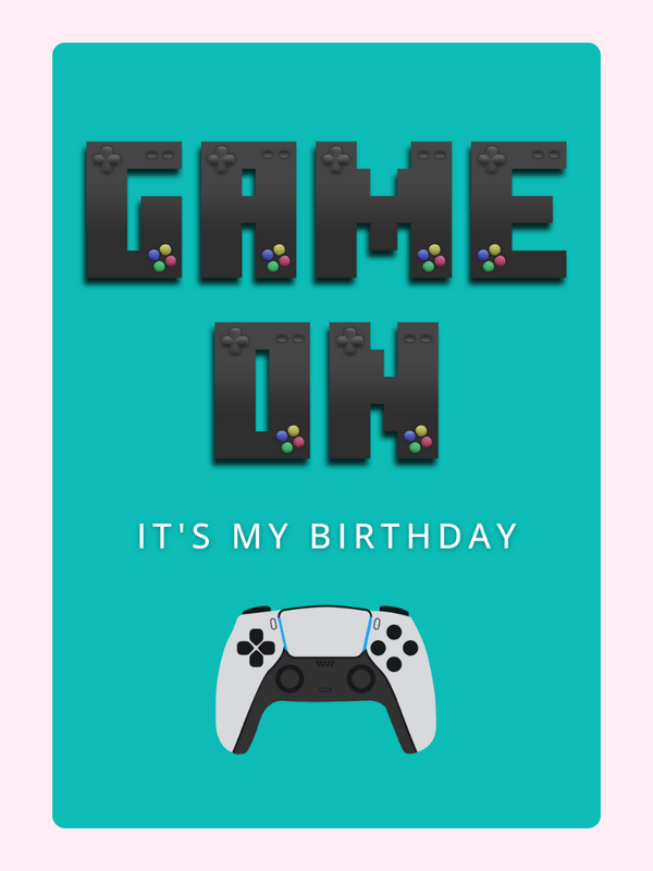 Game On birthday card with controller (43)