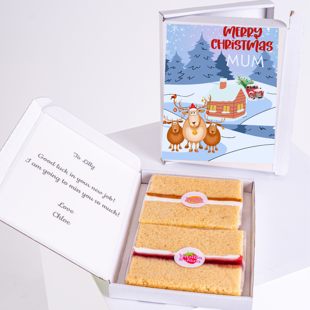 Christmas Mum cake gift box for Lilly, with a message.