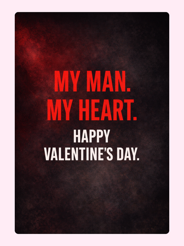 My Man My Heart Cake Card, for a boyfriend