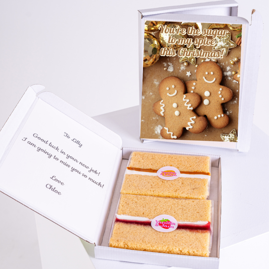 Gift box with cookies and Christmas card for Lilly.