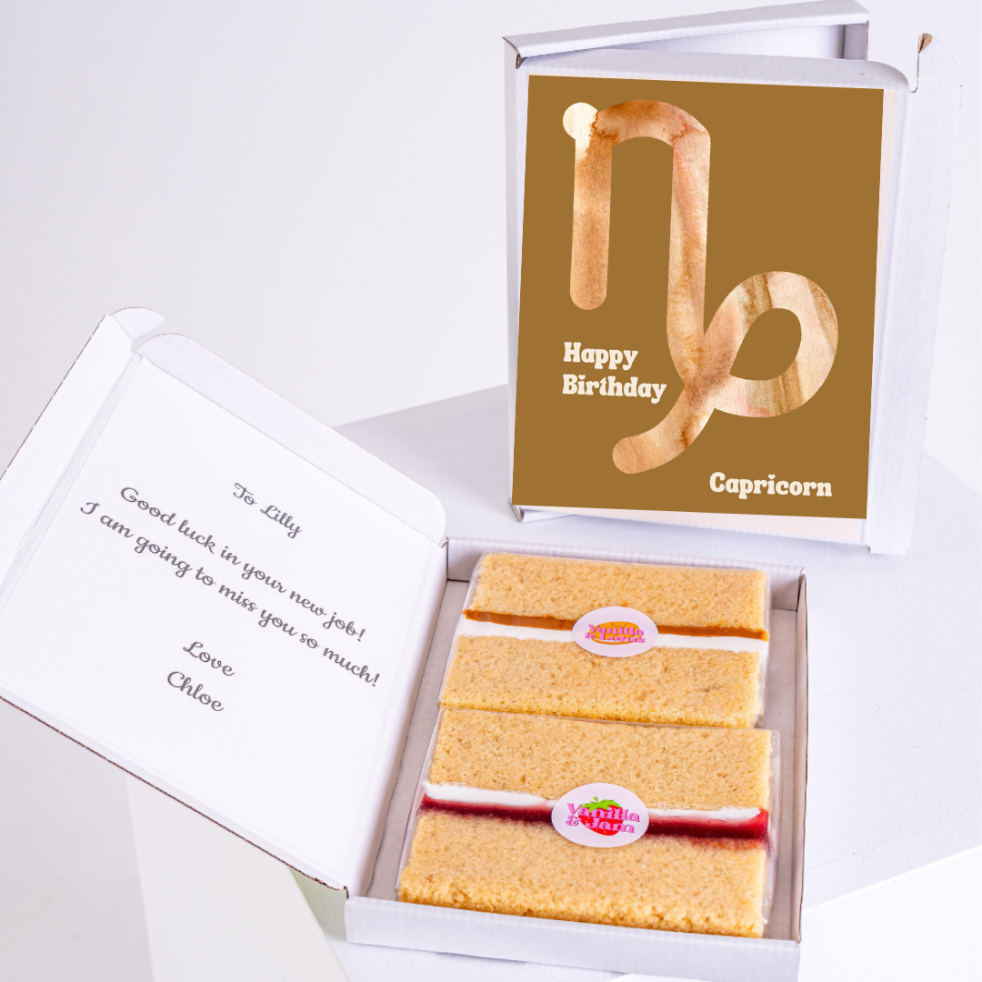 Capricorn birthday cake gift box
