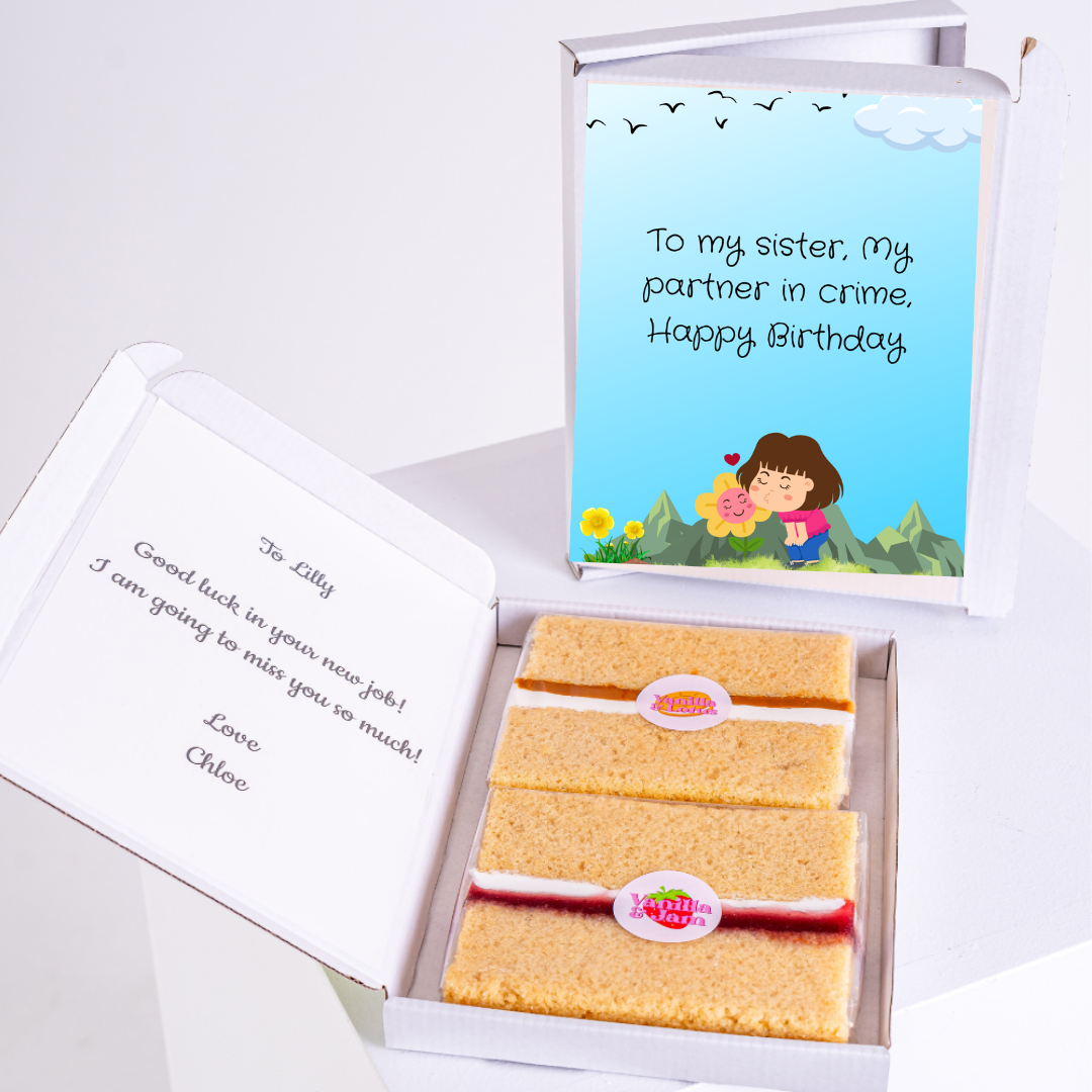 Birthday cake and card for sister from file...