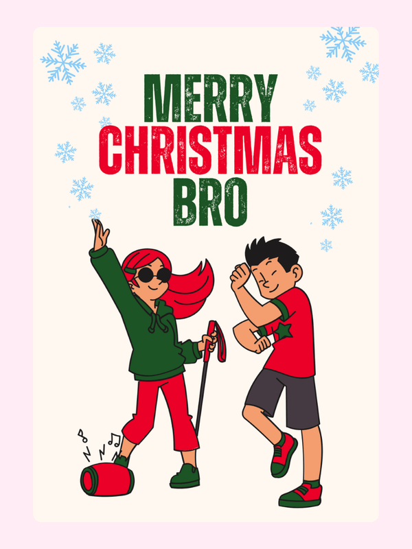 Merry Christmas Bro Cake Card, for a brother