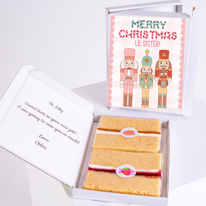 Christmas cake gift for Lil Sister, farewell message to Lilly