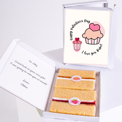 Valentines Day cake gift for Lilly, with card and message