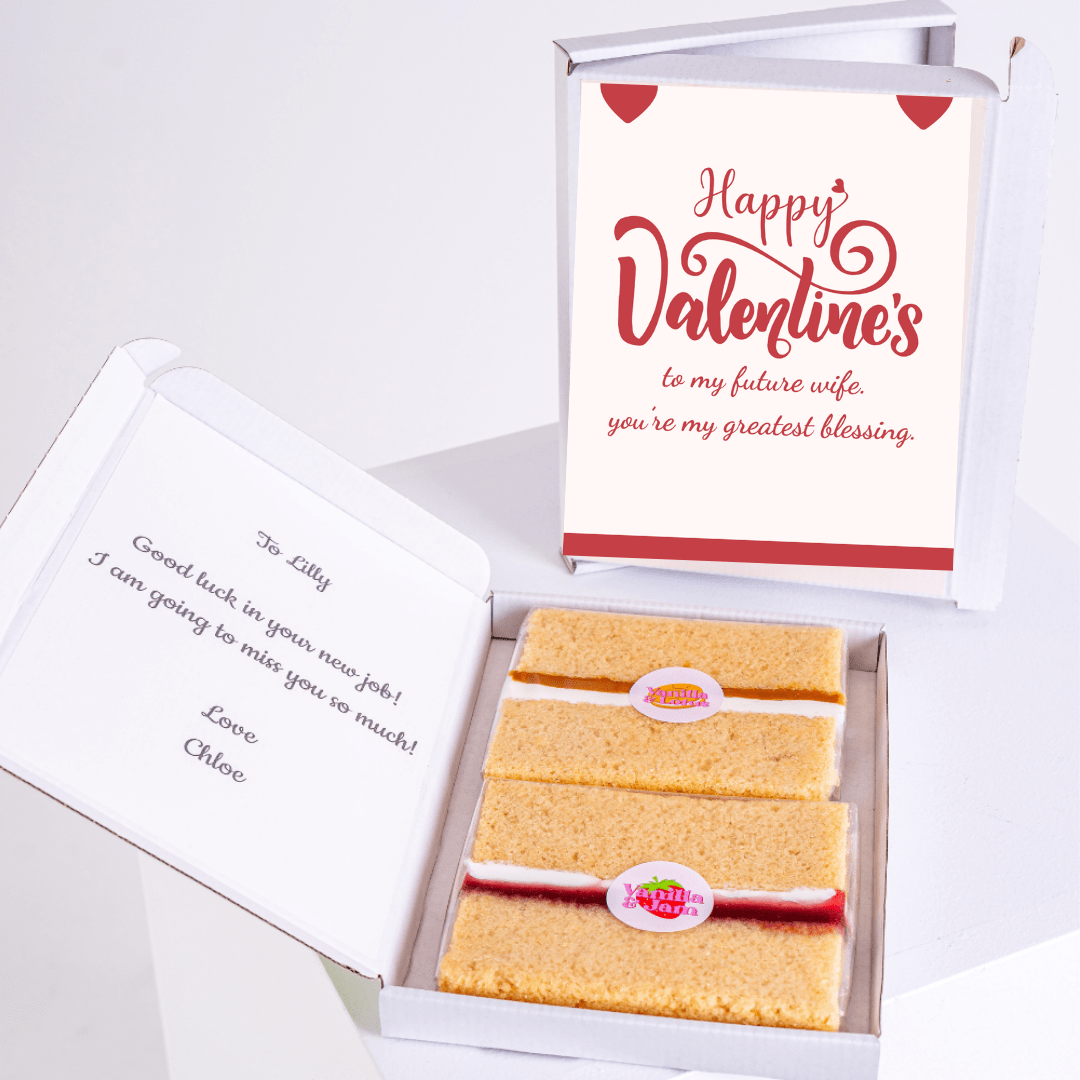 Valentine's Day cake gift box for Lilly