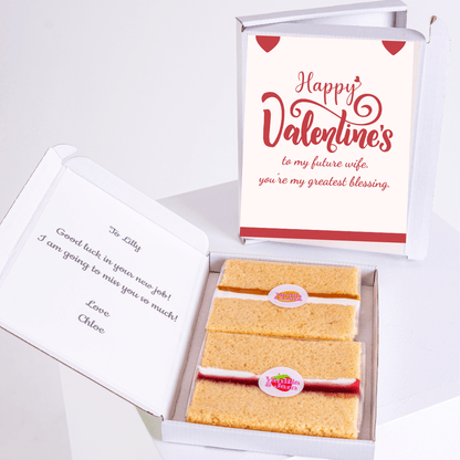 Valentine's Day cake gift box for Lilly