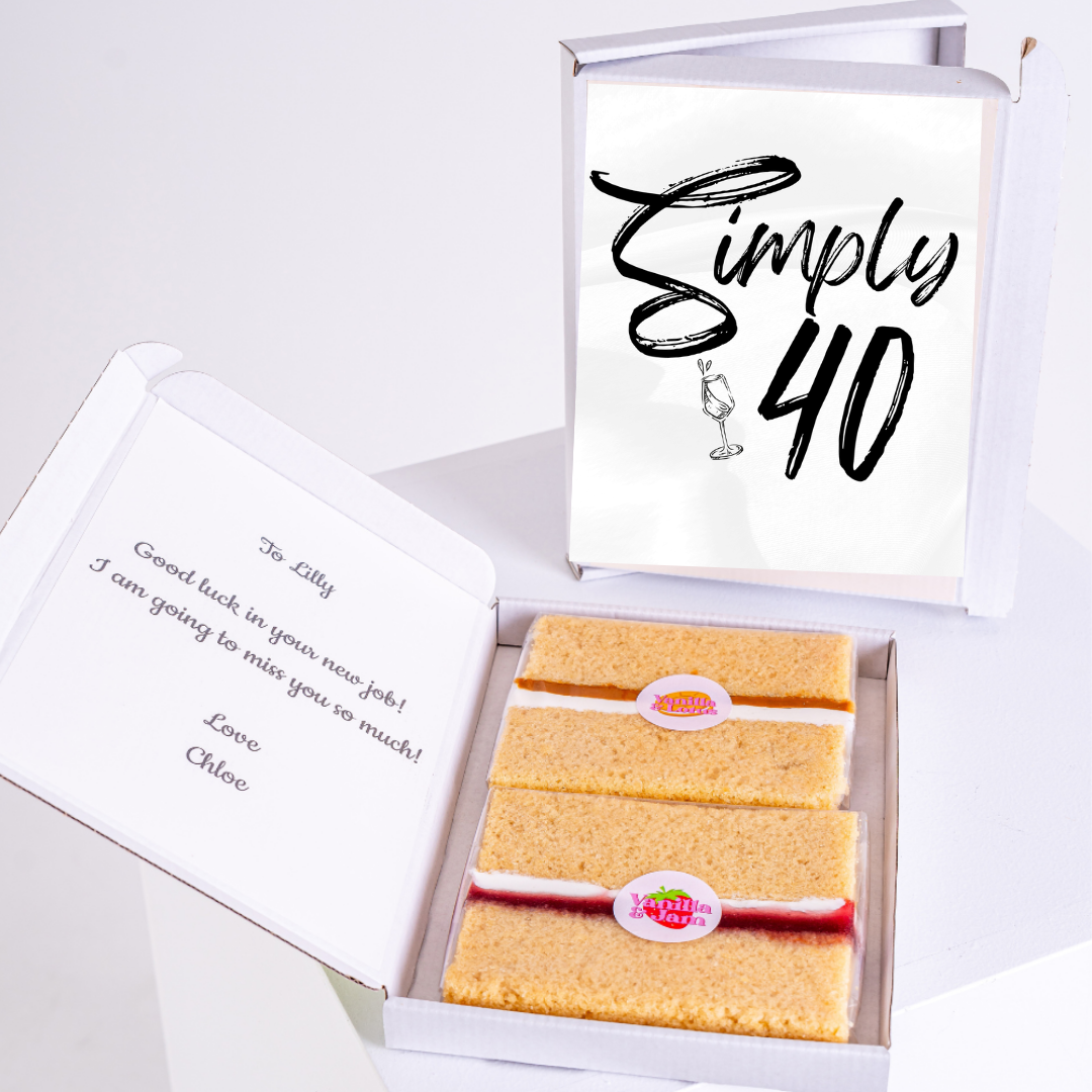Simply 40 birthday cake gift box for Lilly