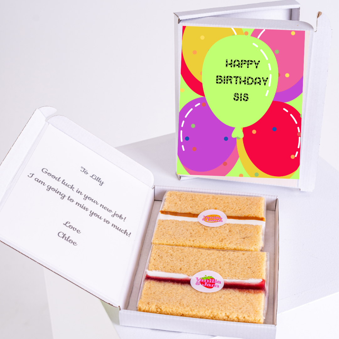 Cake, card, and well wishes.
