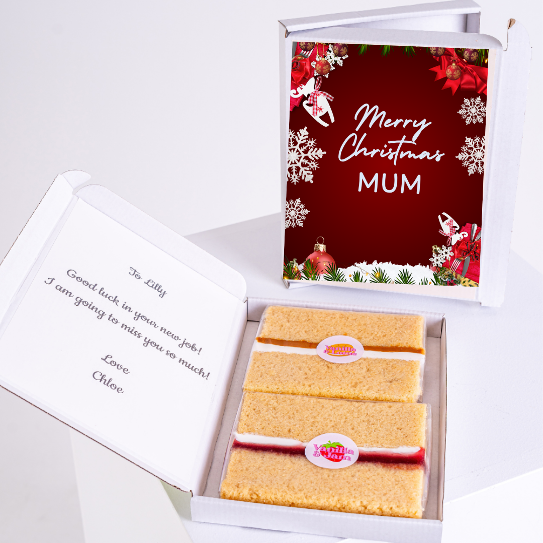 Christmas cake gift box for Mum