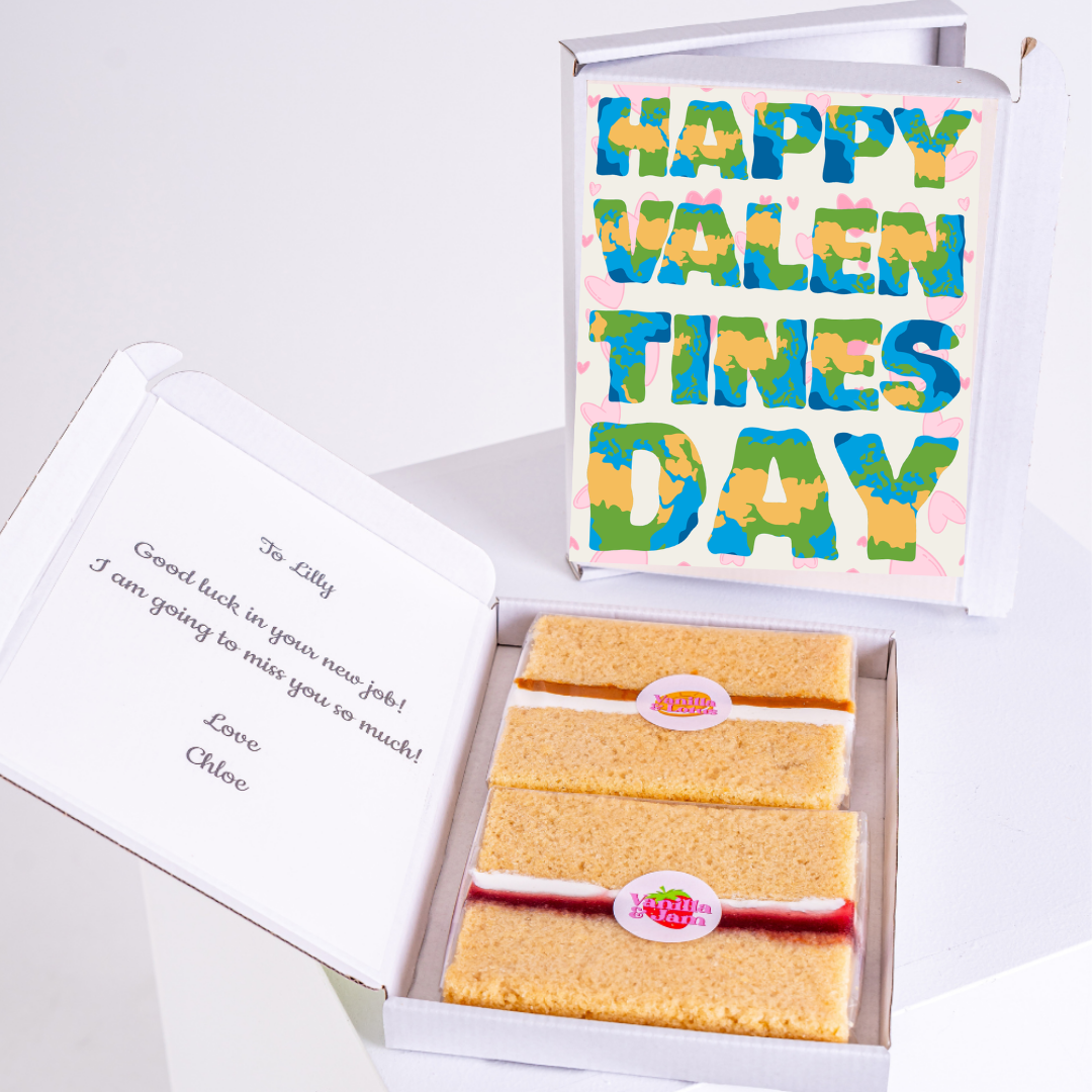 Valentine's Day cake gift box for Lilly