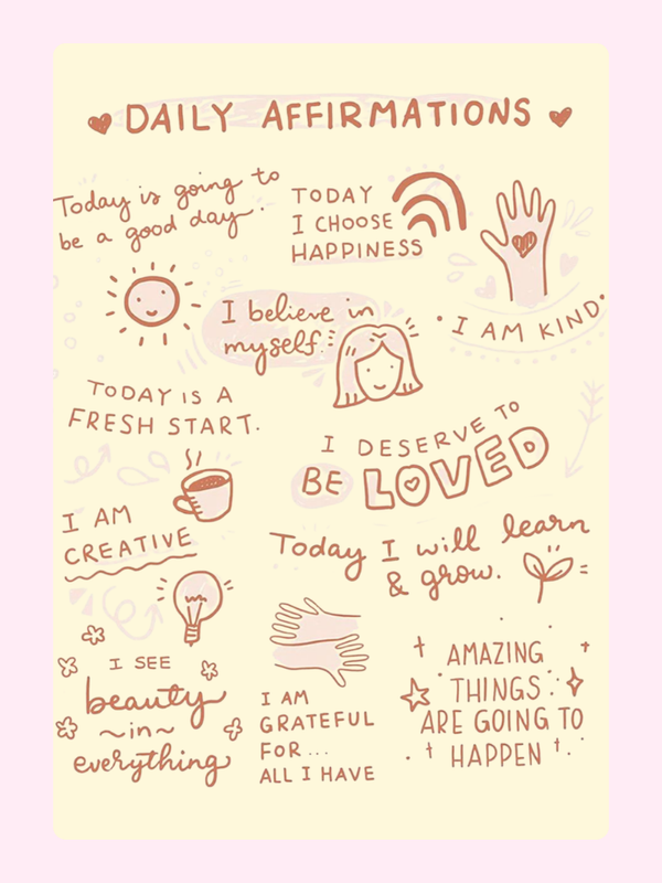 Daily Affirmations Cake Card, just because