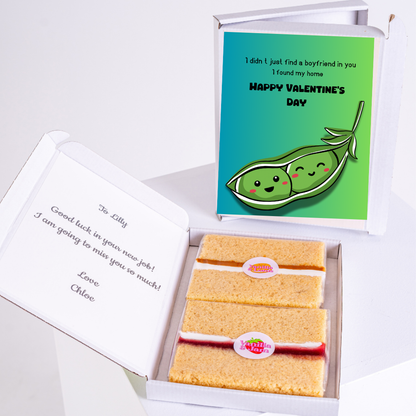 Valentine's Day gift box for Lilly with cake & card