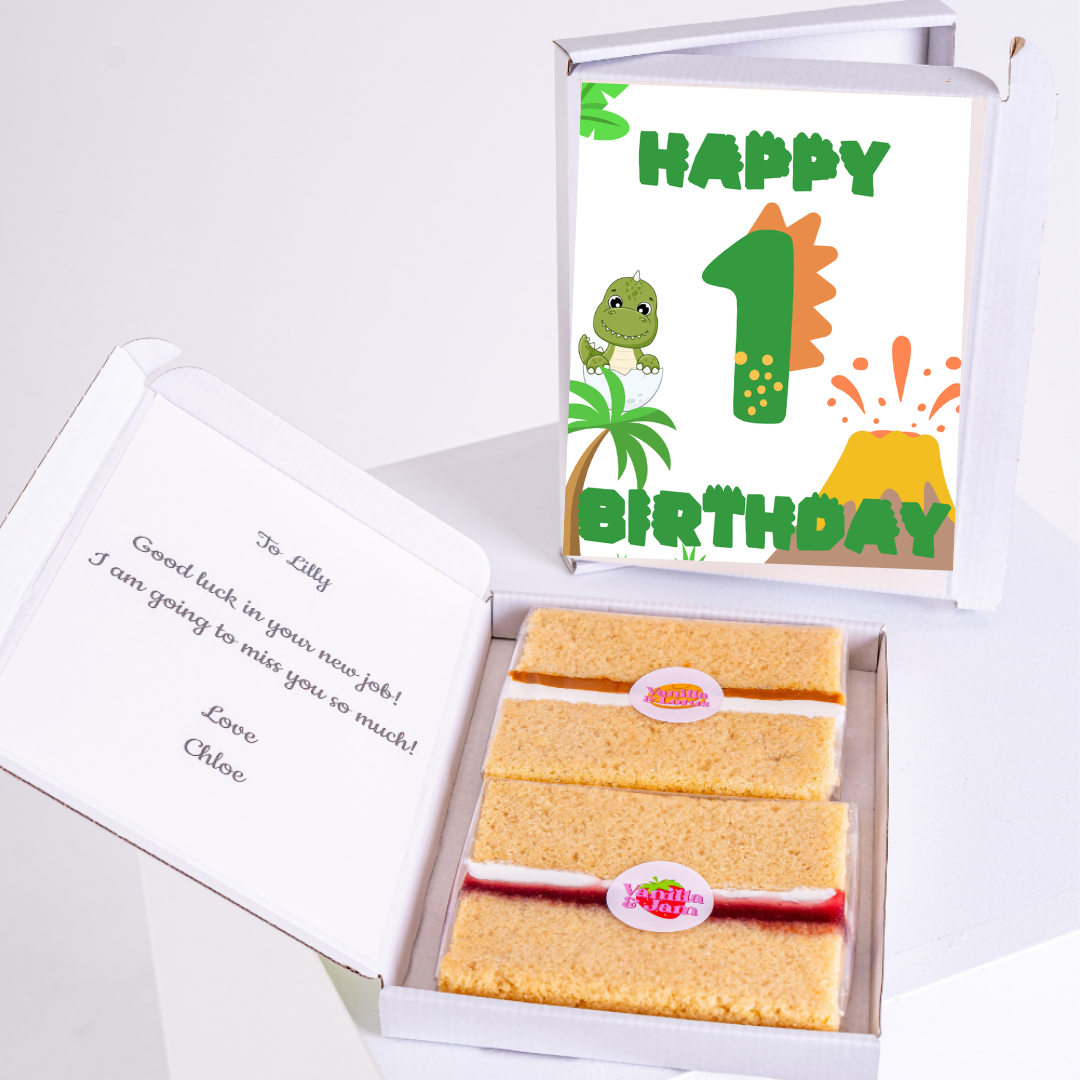 Happy 1st birthday cake gift box for Lilly