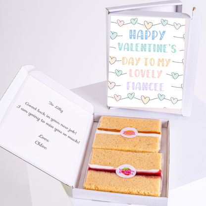 Valentine's Day cake & card for fiancee, gift from Chloe, Lilly's new job.