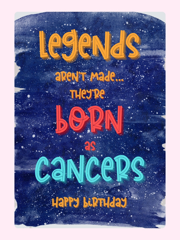 Cancer Happy Birthday Cake Card