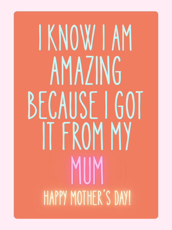 Happy Mother's Day64 Cake Card, for Mum