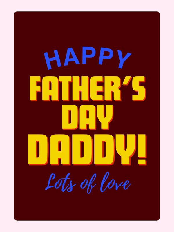Lots Of Love Cake Card, for Dad