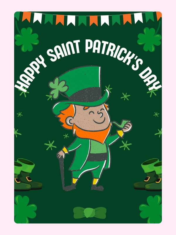Happy Saint Patrick's Day Leprechaun Illustration