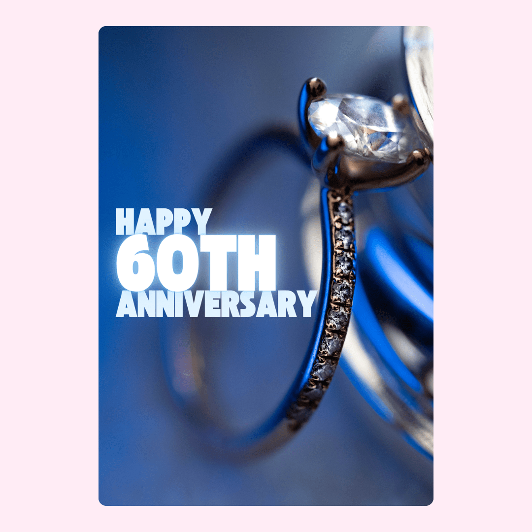 60th Anniversary Ring Card