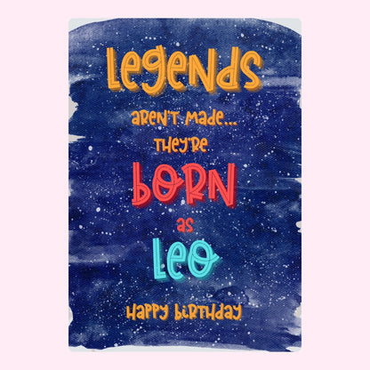 Leo legends birthday design