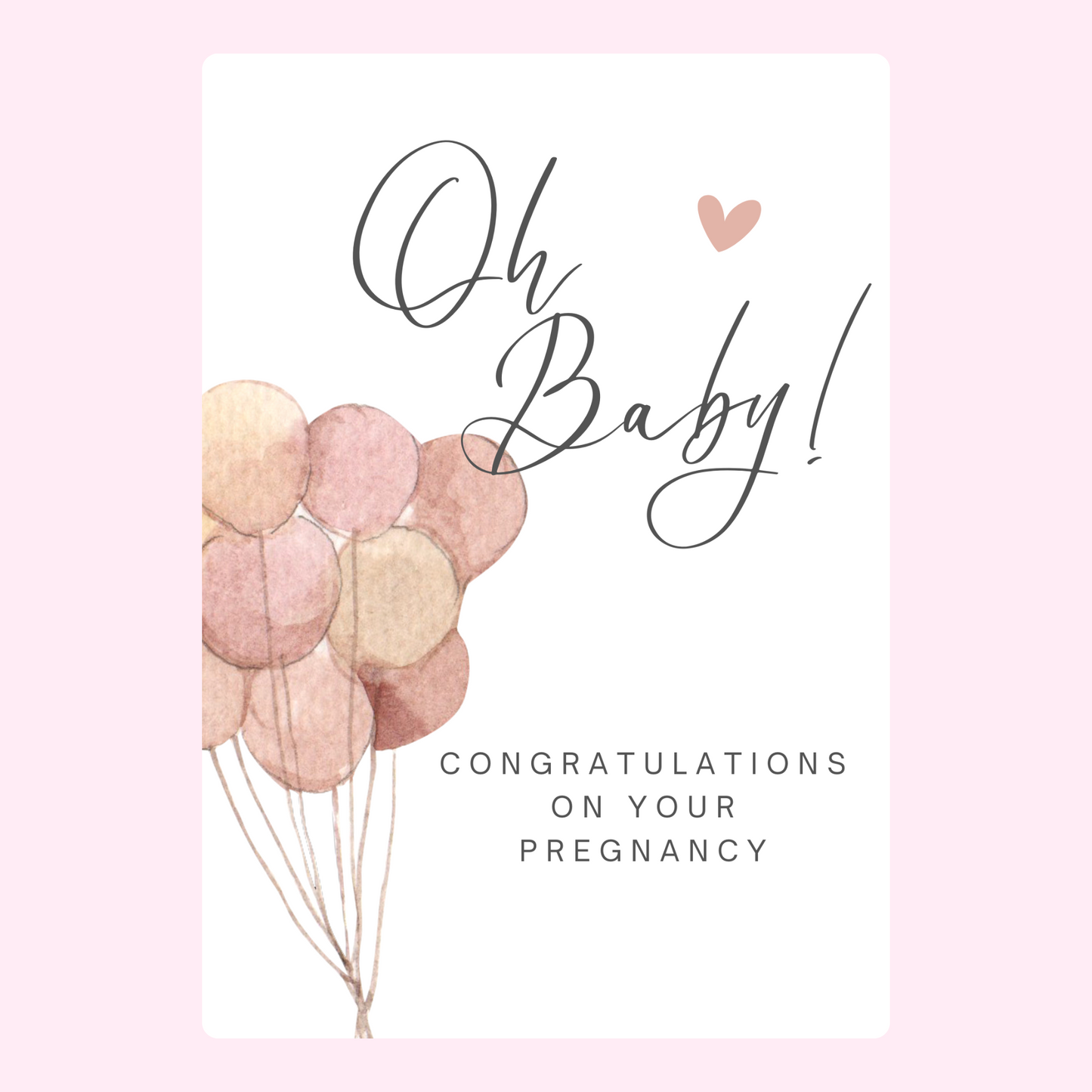 Oh Baby! Congratulations card with balloons -...
