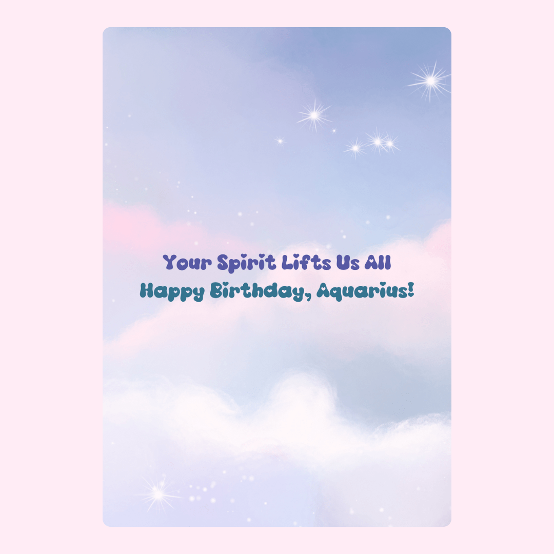 Your Spirit Lifts Us All