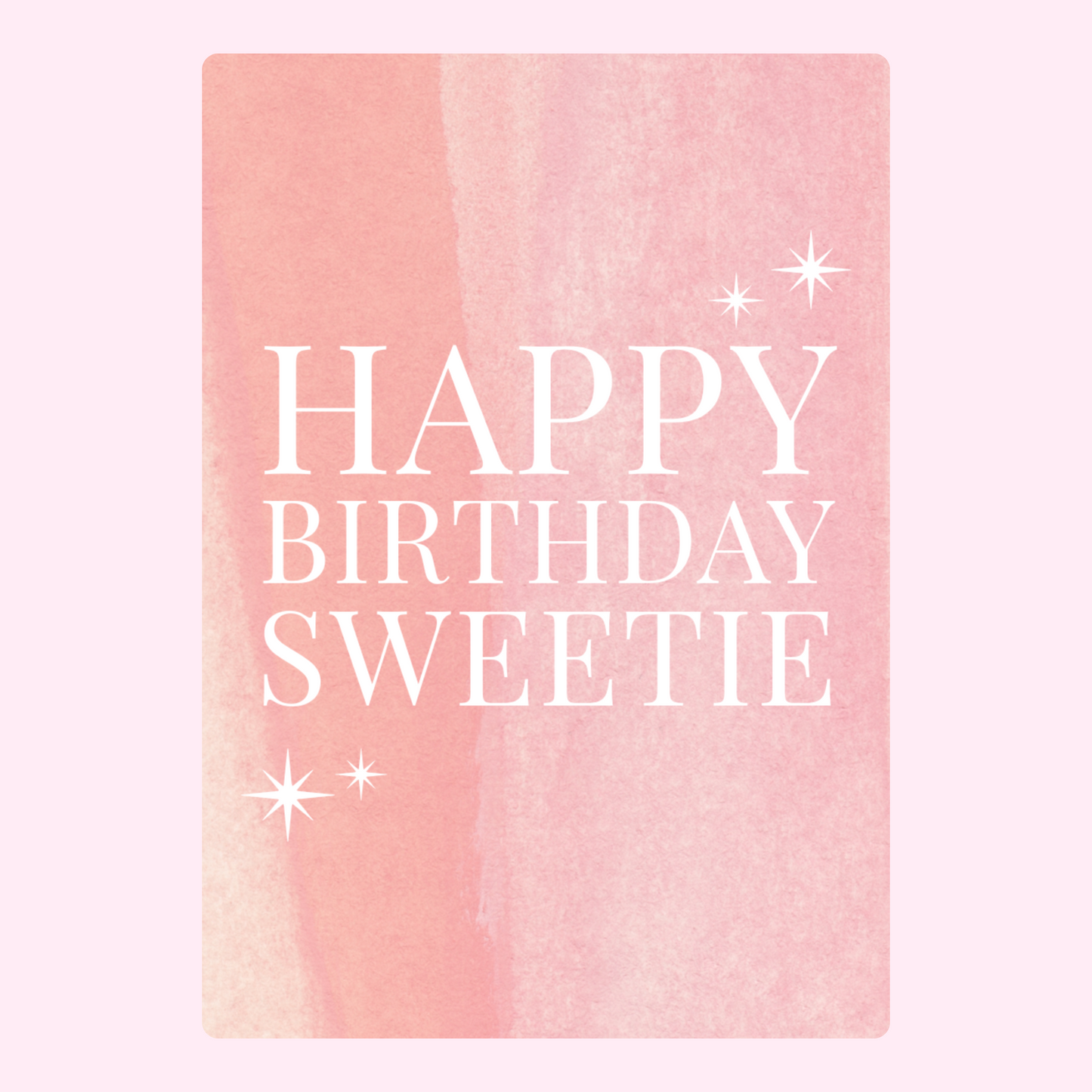 Happy Birthday Sweetie card