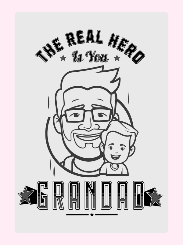 The Real Hero Cake Card, for grandparents