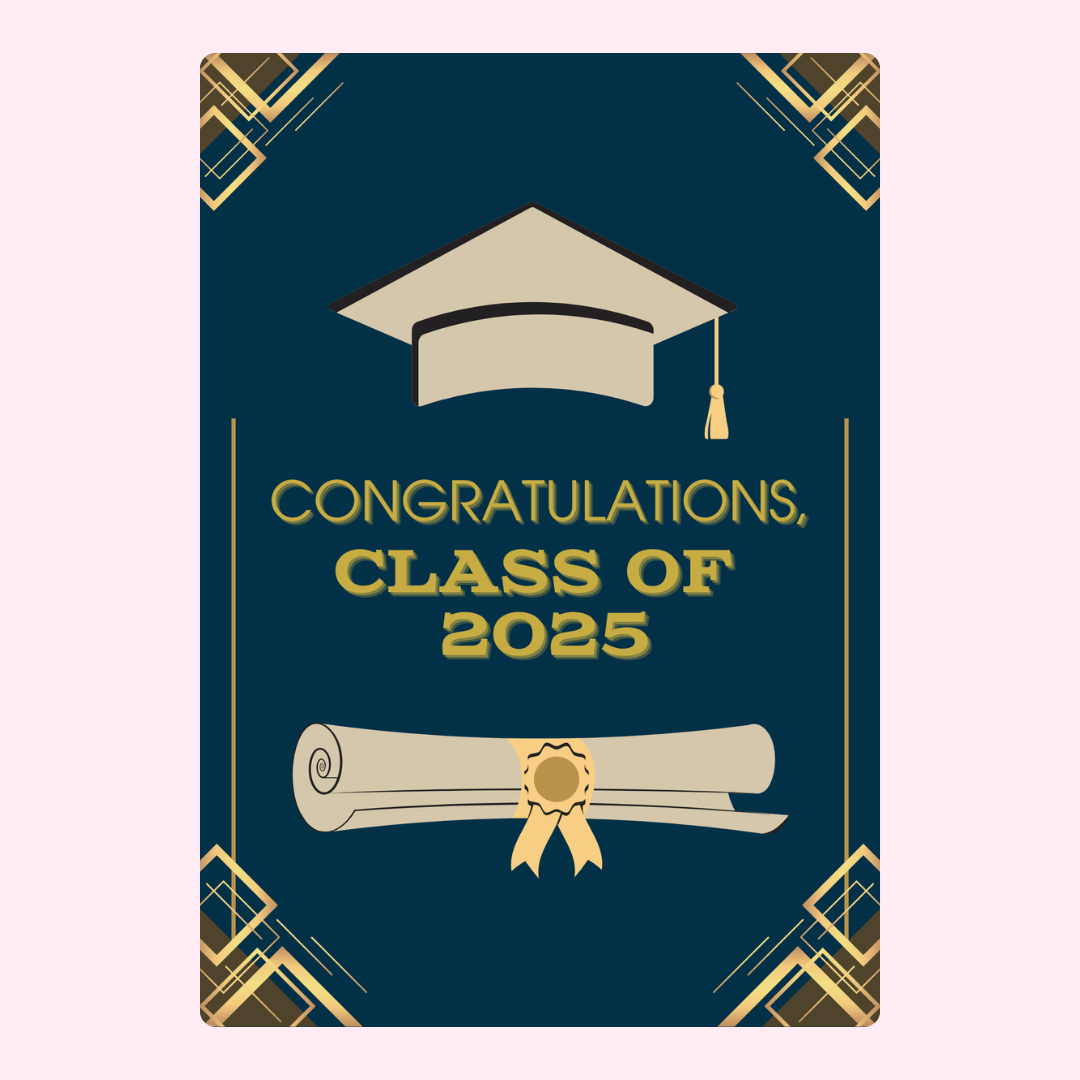 Graduation card for Class of 2025
