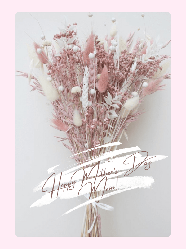 Mother's Day floral bouquet card