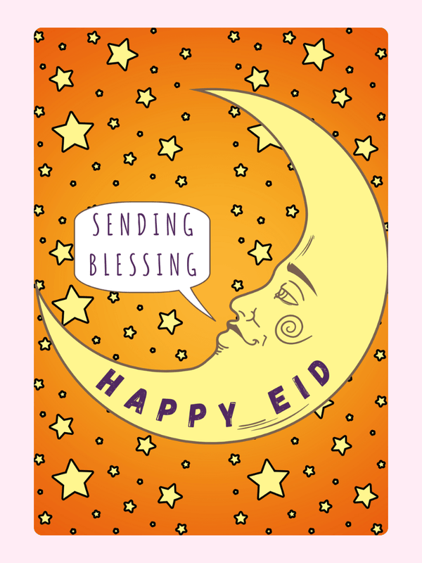 Sending Blessings Eid Cake Card