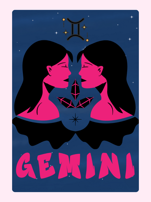 Gemini Zodiac Sign Illustration