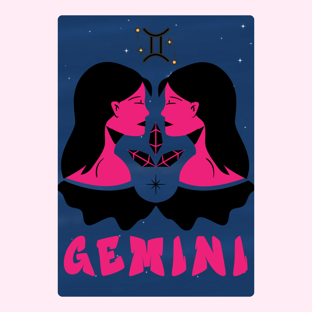Gemini Zodiac Sign Illustration