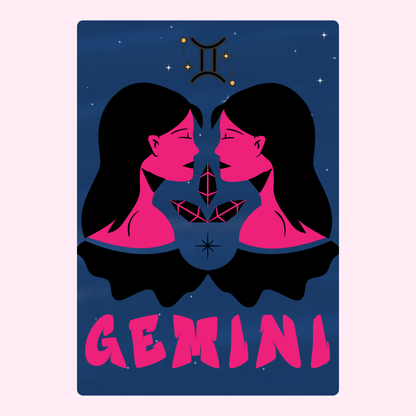 Gemini Zodiac Sign Illustration