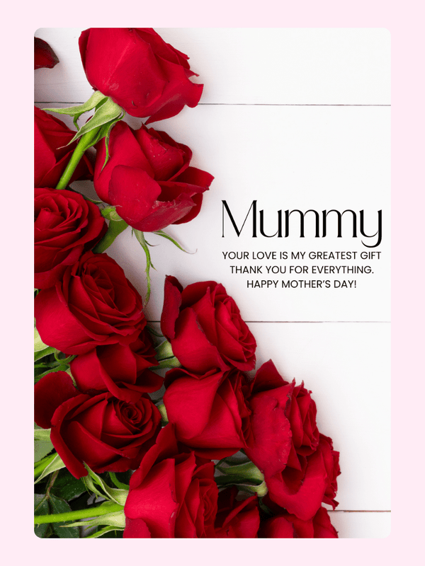 Your Love Is My Greatest Gift Cake Card, for Mum