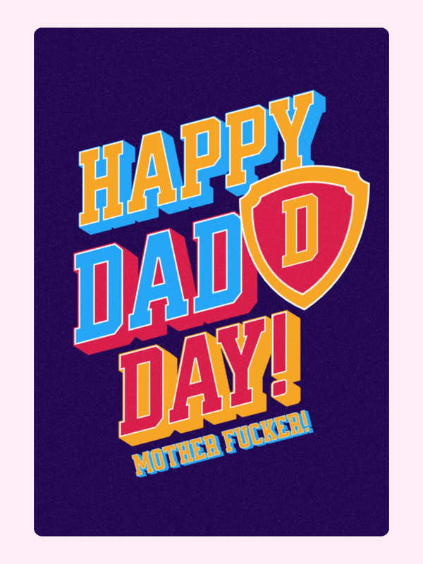 Happy Dad Day card with shield - f951eb75