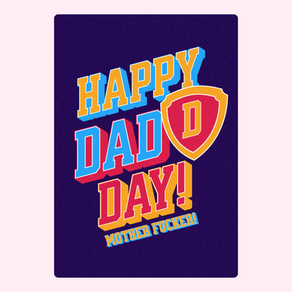 Happy Dad Day card with shield - f951eb75