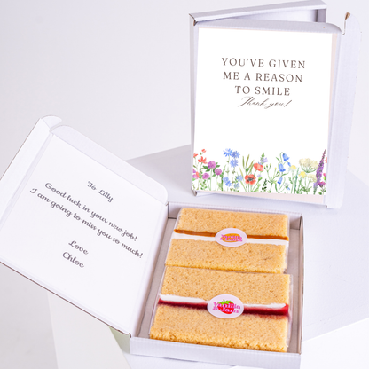 Cake gift box for Lilly, You've given me a reason to smile