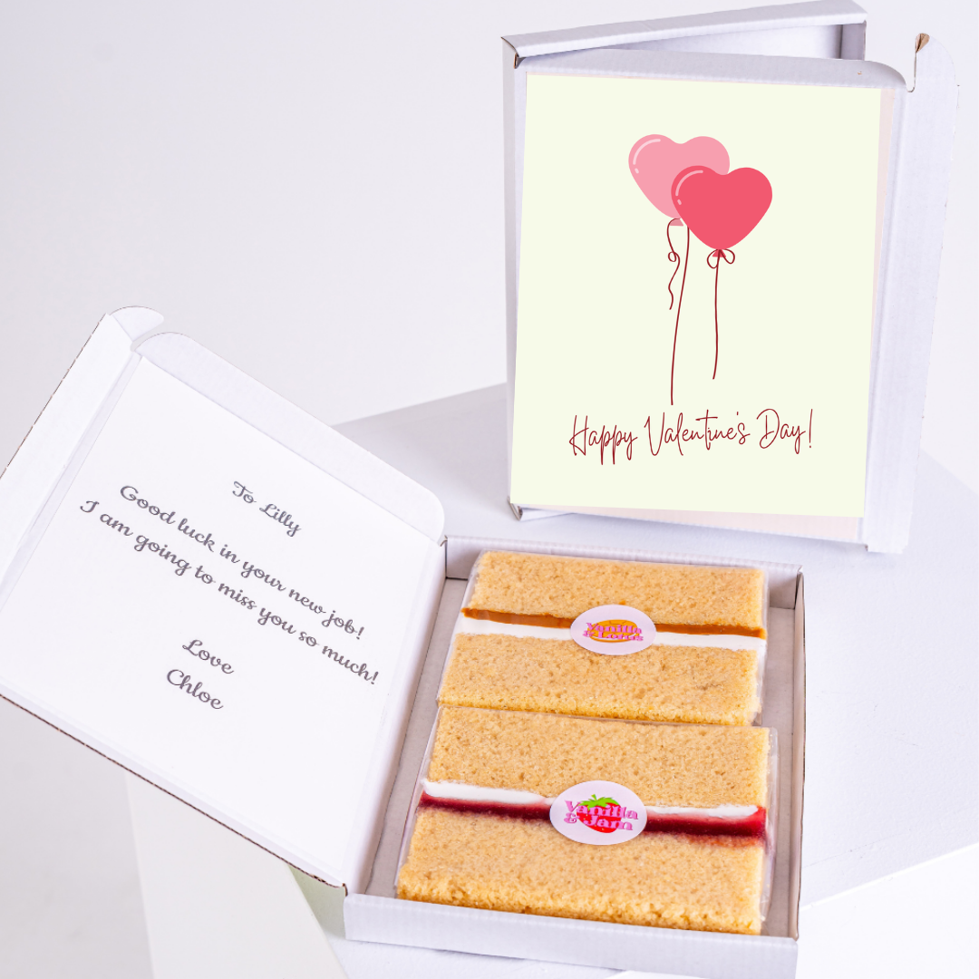 Valentine's Day cake gift for Lilly, with message.
