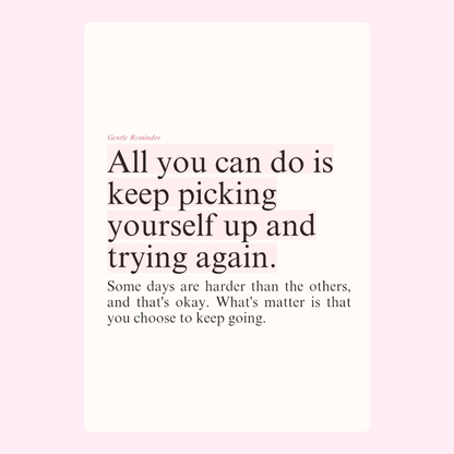 Pick Yourself and Try Again