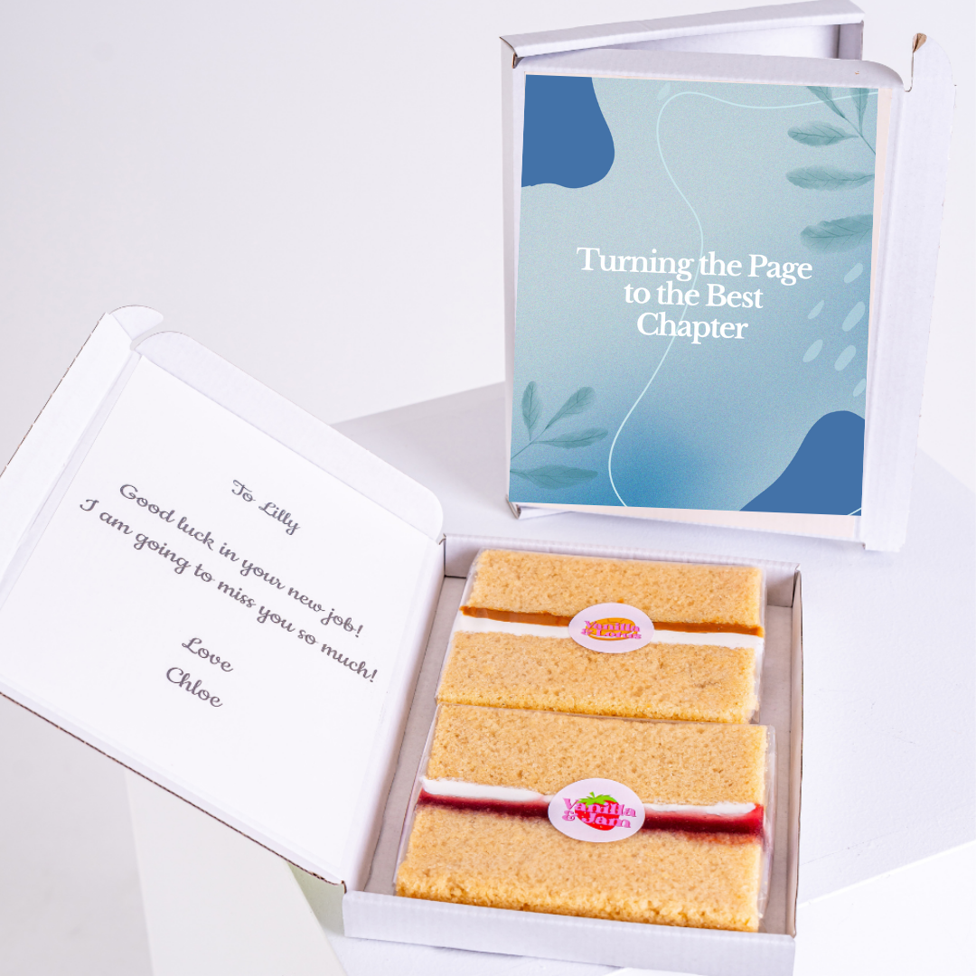 Farewell cake gift box for Lilly