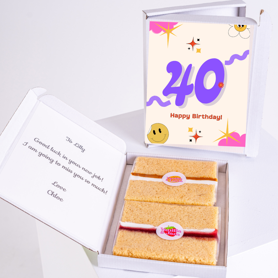 40th Birthday cake & card for Lilly, farewell gift.