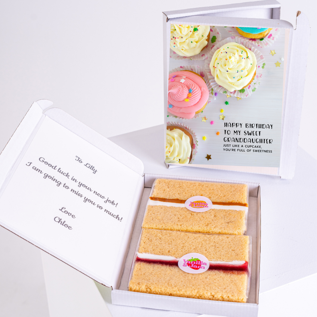Birthday cake and cupcakes gift box for Lilly