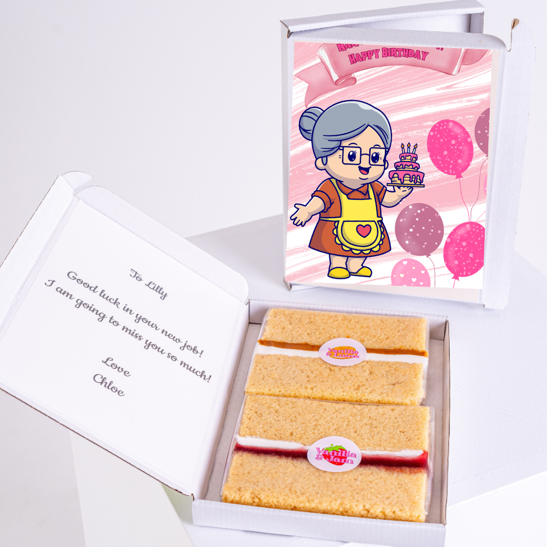 Birthday cake gift box for Lilly