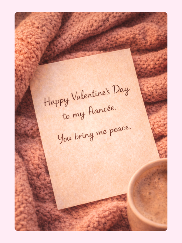 You Bring Me Peace Valentine's Cake Card, for a partner