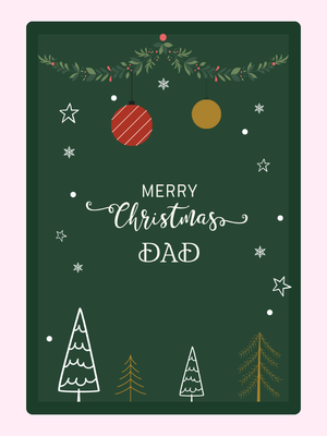 Merry Christmas Dad - Green