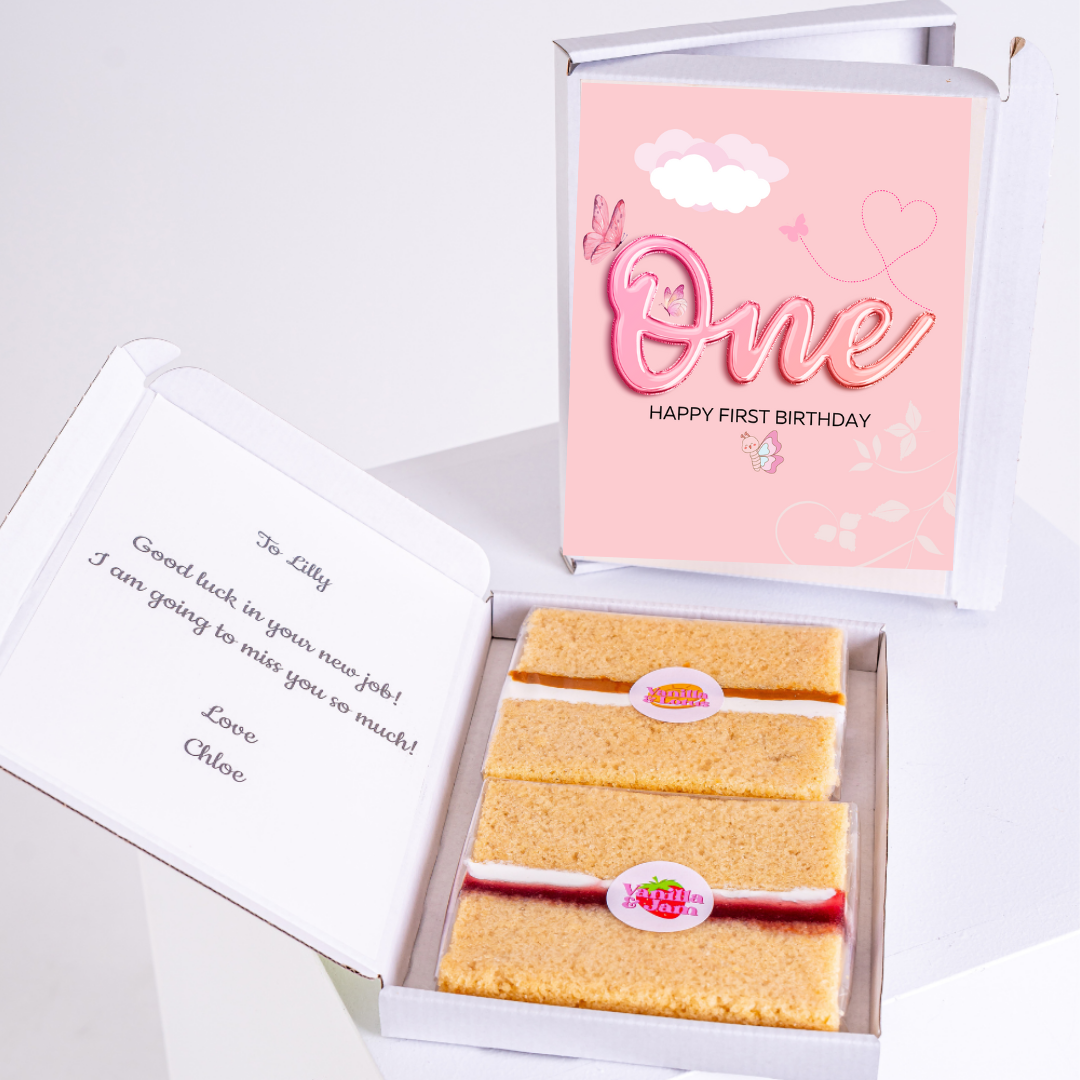 First birthday cake gift box