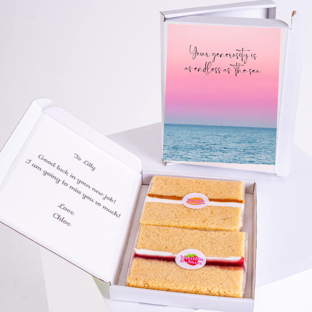 Cake gift box for Lilly - farewell message