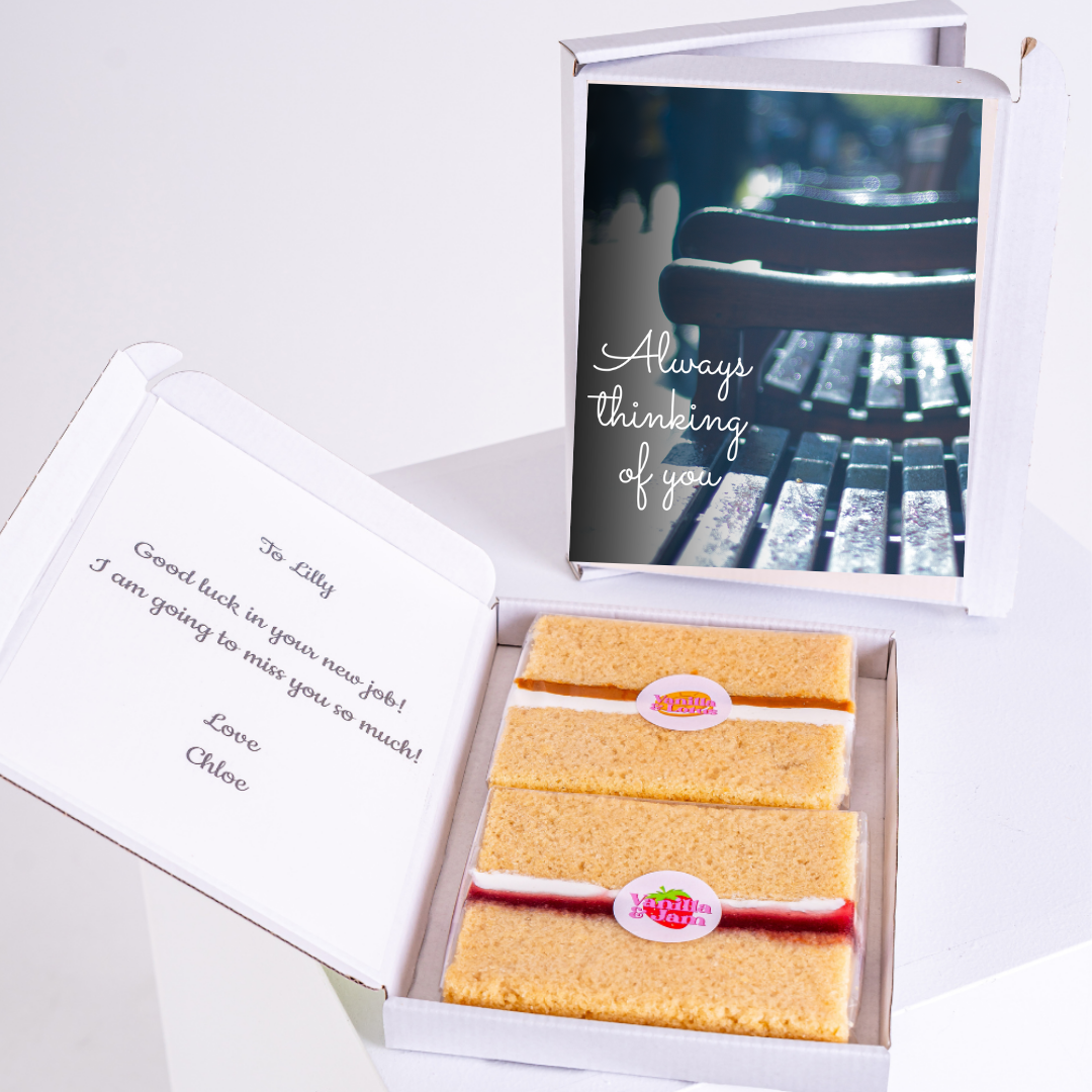 Cake gift box for Lilly with Always thinking of you card.